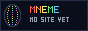 mneme's 88x31 button: comb jelly with rainbow comb rows, address line reads NO SITE YET